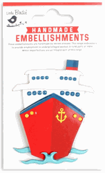 Cruise Ship, resin embellishment 3D Scrapbook 1/pk (Little Birdie)