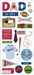 Dad, scrapbook stickers, 12" x 5" (Sticko)