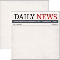 Daily News, Newspaper, Journalist, Media, double-sided scrapbook paper (Scrapbook Customs)