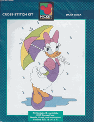 Daisy Duck, 10x7" cross stitch kit (Disney)<br><font color=red>Rare</font>