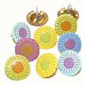 Daisy Flowers, Pastel, scrapbook brads, 12/pack (Eyelet Outlet)