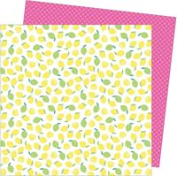 Damask Love Write at Home Collection, Main Squeeze, double-sided, lemons, food scrapbook paper (American Crafts)