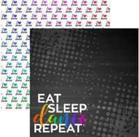 Dance, Neon, double-sided scrapbook paper (Scrapbook Customs)