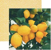 Dear Lizzy It's All Good Collection, Lemon Drop, food double-sided scrapbook cardstock (American Crafts)<br><font color=red>25% off</font>