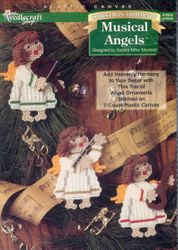 Christmas Trimmings - Musical Angels, plastic canvas kit (The Needlecraft Shop)
