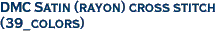 DMC Satin (rayon) cross stitch<br>(39_colors)