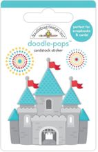 Doodle Pops, Adventure Awaits, castle, 3-D scrapbook sticker (Doodlebug Designs)