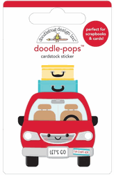 Doodle Pops, Are we there yet?, car trip, 3-D scrapbook sticker (Doodlebug Designs)