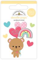Doodle Pops, Bear Hugs - Get Well Soon, 3-D scrapbook sticker (Doodlebug Designs)