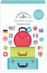 Doodle Pops, Pack Your Bags, travel 3-D scrapbook sticker (Doodlebug Designs)