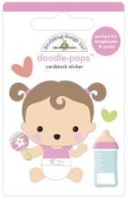 Doodle Pops, Sweet Girl, Bundle of Joy Baby, 3-D scrapbook sticker (Doodlebug Designs)