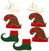 Elf, Christmas scrapbook brads, 12/pk (Eyelet Outlet) 