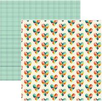 Elliot Collection, Hearts, double-sided scrapbook paper (Studio Calico -  Seven Paper)<br><font color=red>50% off</font>