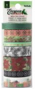Evergreen & Holly, Christmas Washi Tape, pack of 8 rolls, scrapbook (Vicki Boutin)<br><font color=red>25% off</font>