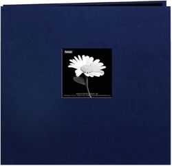 Fabric Album, Navy Blue, 12x12, EZ Load Memory Book (Pioneer)