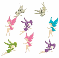 Fairy, scrapbook brads, 12/pk (Eyelet Outlet)