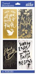 Faith Inspiration, religious, scrapbook stickers, 4x7" (Sticko)<br><font color=red>25% off</font>