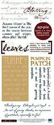 Fall Blessings, Autumn & Thanksgiving Stickersaurus Phase scrapbook stickers, 12"x5" (Sticko)