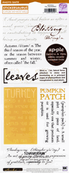 Fall Blessings, Autumn & Thanksgiving Stickersaurus Phrase scrapbook stickers, 12"x5" (Sticko)