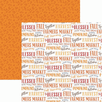 Fall Collection, Fall Phrases, autumn double sided scrapbook cardstock (Echo Park Paper )