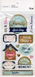 Family, 3D scrapbook stickers 4x7" (Recollections)