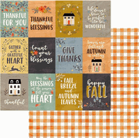 Farmstead Harvest - Tiny Frames, Thanksgiving double-sided scrapbook paper (American Crafts)<br><font color=red>25% off</font> 