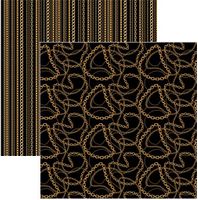Fashion Week Collection, Gold Chains, double-sided, scrapbook paper (Reminisce)<br><font color=red>25% off</font>