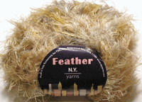 Feather Yarn, Neutral Print, specialty knit & crochet yarn (NY Yarns)<br><font color=red>Close Out<br>50% off</font> 