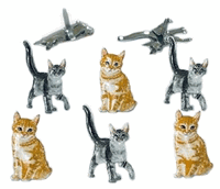 Feline, cat animal, scrapbook brads, 12/pk (Eyelet Outlet)