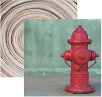 Firefighter Collection, Hydrant, double-sided scrapbook paper (Reminisce)