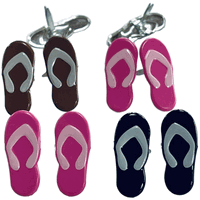 Flip Flops, Pink - Black -Brown, scrapbook brads (Eyelet Outlet)