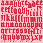 Flirt Collection, Alphabet, Glitter, Self-adhesvie DieCut Stickers, 12x12", scrapbook stickers (Reminisce)<br><font color=red>50% off</font>