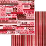 Flirt, shimmer, double-sided, Love & Valentine, scrapbook paper (Reminisce)<br><font color=red>50% off</font>  