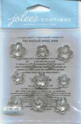 Floral Prizm SIlver, 3-D scrapbook stickers, 4x4" (Jolee's Boutique)<br><font color=red>50% off</font>