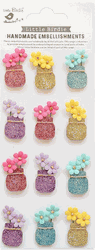 Flower Vase, 3D Scrapbook stickers, 12/pk (Little Birdie)