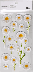 Flowers, Daisies, 3D scrapbook stickers 4x7" (Recollections)<br><font color=red>40% off</font>