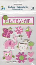 Foam Scrapbook Stickers w/ glitter accents, Baby Girl Romper Room (Momenta)<br><font color=red>50% off</font>