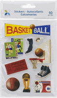 Foam Scrapbook Stickers, Vintage Basketball (Momenta)<br><font color=red>50% off</font>