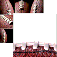 Football 2 Collection, Footballs, sports double-sided scrapbook paper (Reminisce)