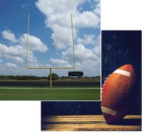 Football 2 Collection, Pigskin & Goal, sports double-sided scrapbook paper (Reminisce)