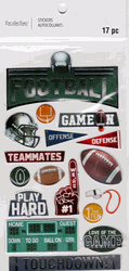Football, 3D scrapbook stickers 4x7" (Recollections)<br><font color=red>40% off</font>