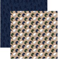 Football Collection, Helmets double-sided scrapbook paper (Echo Park)