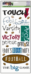 Football Fever, Phrase Cafe, 12x6", scrapbook stickers (Sticko)