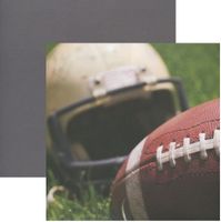 Football & Helmet Photo, double-sided cardstock, scrapbook (American Crafts)