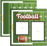 Football, Quick Page, left side, sports double-sided scrapbook paper (Scrapbook Customs)