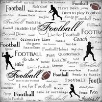 Football, scrapbook paper (Stamping Station)