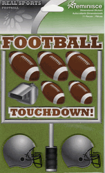 Football, sports, dimensional scrapbook stickers (Reminisce)