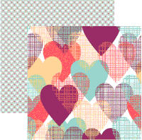 Forever Hearts Collection, Transparent Hearts, double-sided, scrapbook paper (Reminisce)<br><font color=red>25% off</font>