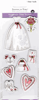 Forever In Time, 3D Handmade Glitter Scrapbook Stickers, Beautiful Bride, wedding scrapbook stickers (MultiCraft)
