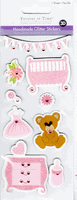 Forever In Time, 3D Handmade Glitter Scrapbook Stickers, Sweet Baby Girl, scrapbook stickers (MultiCraft)